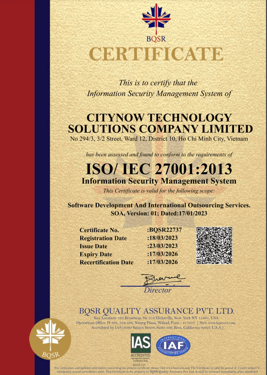 CTS - ISO 27001 Certification